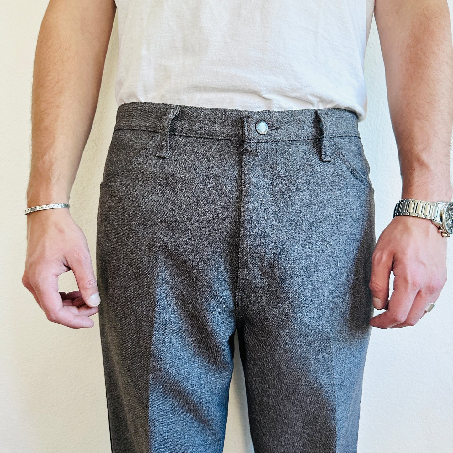 80’S VINTAGE WRANGLER GRAY PANTS // WAIST SIZE 37