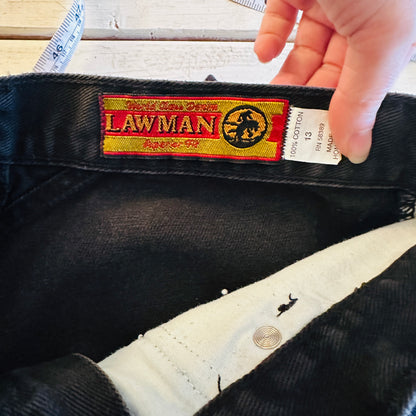 90'S VINTAGE LAWMAN STUDDED WESTERN JEANS // WAIST SIZE 28