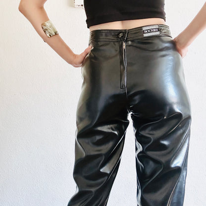 90'S VINTAGE ROCKIES PLEATHER JEANS // WAIST SIZE 29