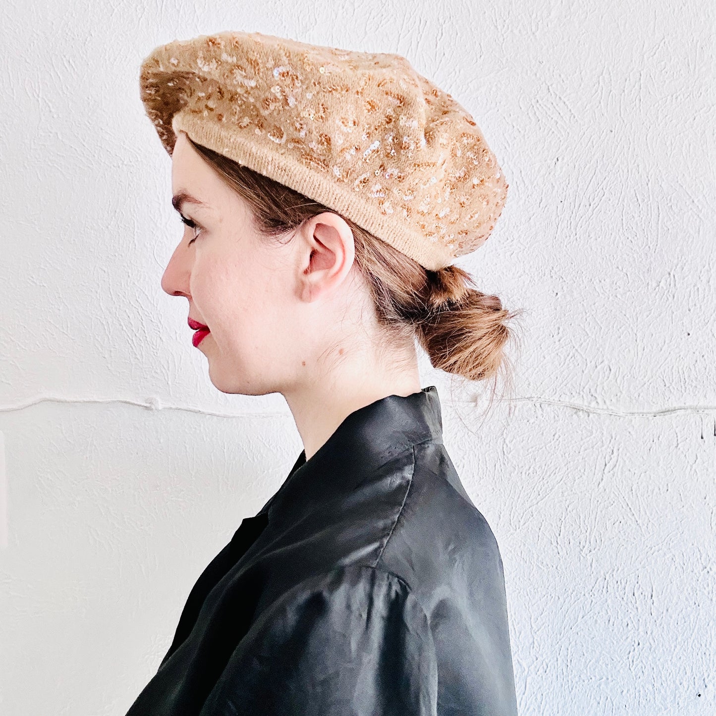 ESCADA WOOL SEQUIN HAT // ONE SIZE