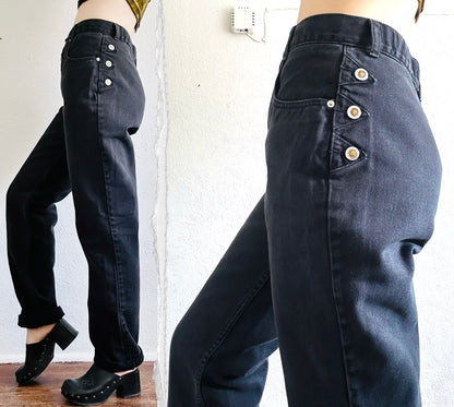 90'S VINTAGE LAWMAN STUDDED WESTERN JEANS // WAIST SIZE 28