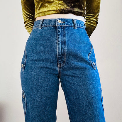 90’S VINTAGE LAWMAN STUDDED JEANS // WAIST SIZE 30