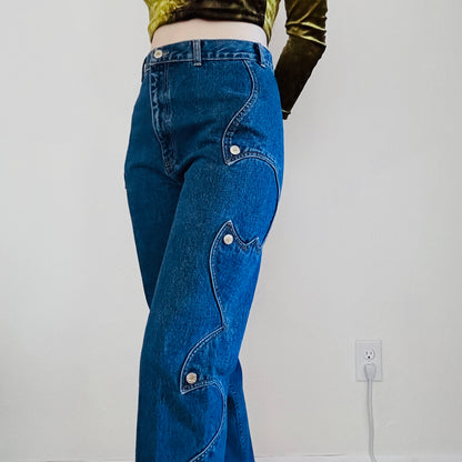 90’S VINTAGE LAWMAN STUDDED JEANS // WAIST SIZE 30