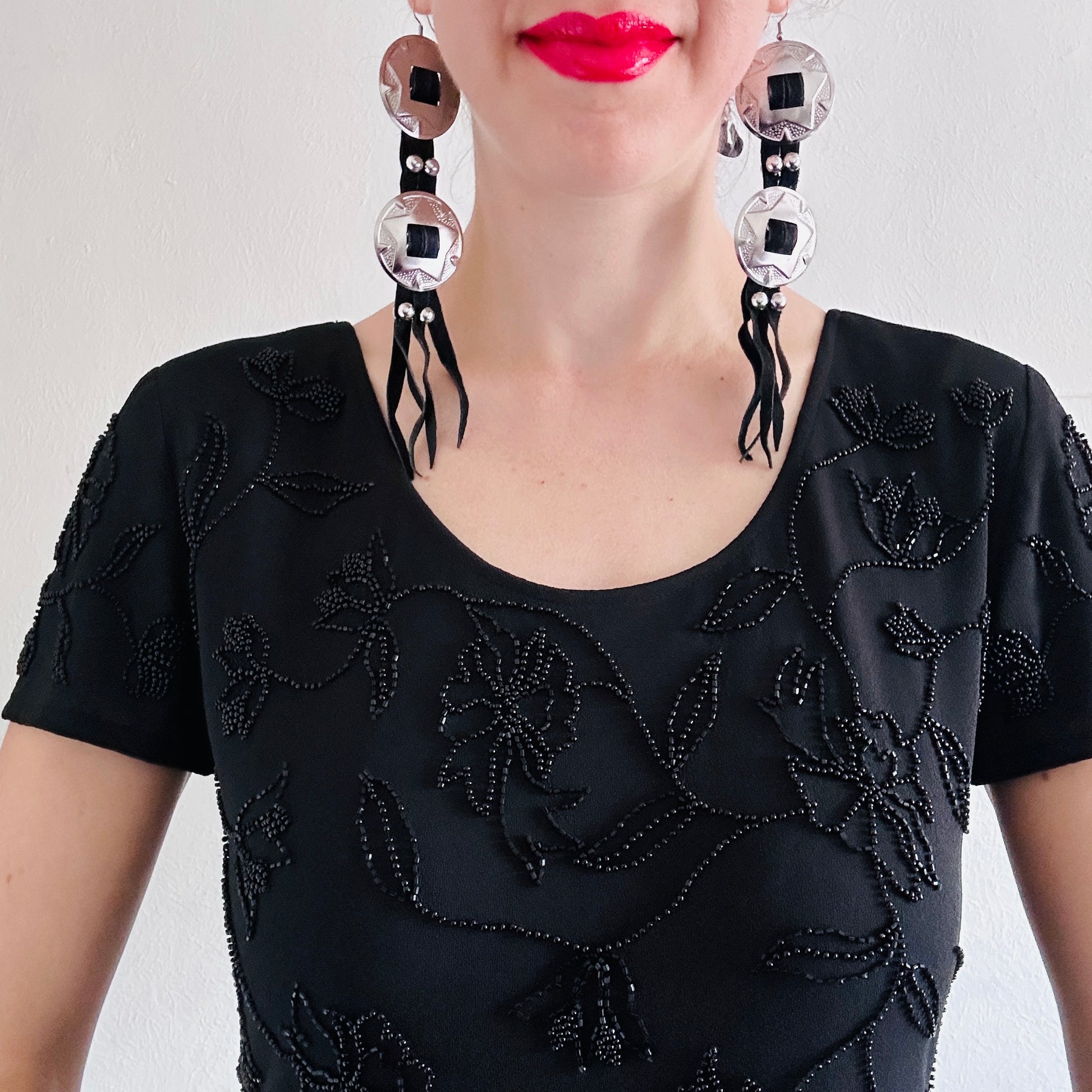 90'S VINTAGE BEADED MAXI DRESS // SIZE SMALL SANGRE DE CRISTO VINTAGE 90'S VINTAGE BEADED MAXI DRESS // SIZE SMALL SANGRE DE CRISTO VINTAGE