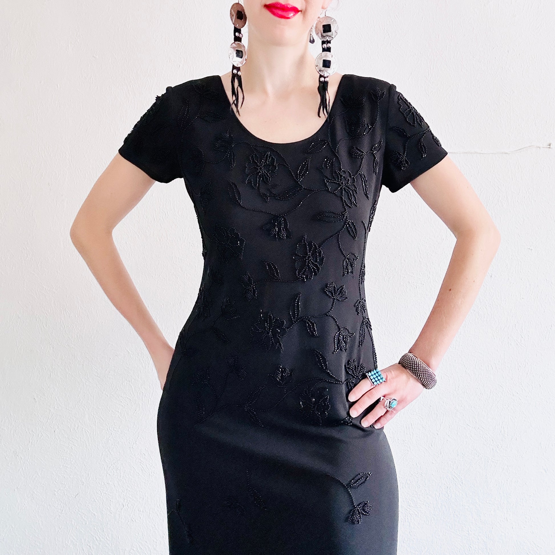 90'S VINTAGE BEADED MAXI DRESS // SIZE SMALL SANGRE DE CRISTO VINTAGE 90'S VINTAGE BEADED MAXI DRESS // SIZE SMALL SANGRE DE CRISTO VINTAGE