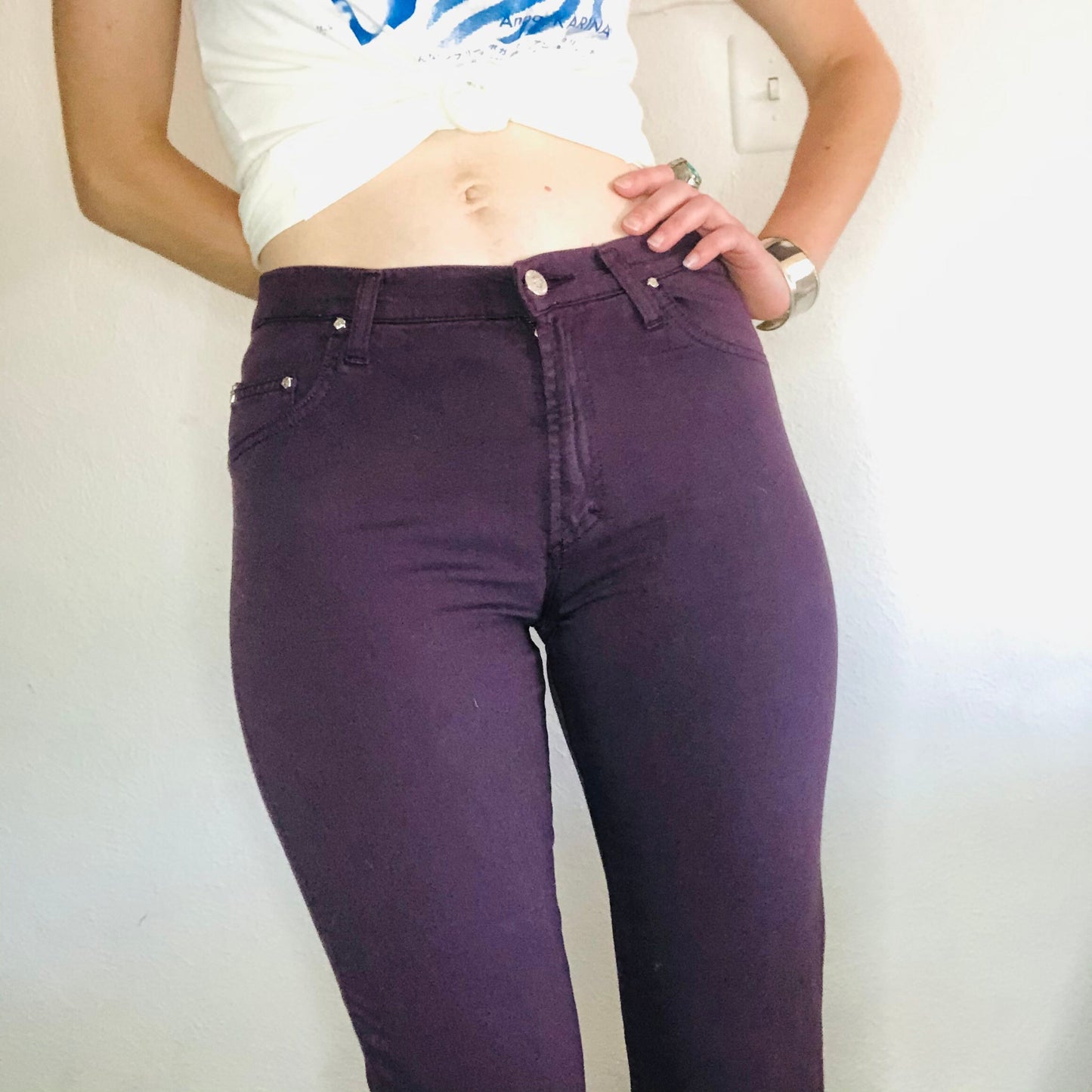 Vintage 90s Y2K Versace Jeans Couture Bubblegum Pink High Waisted Jeans  Womens Size 34 48 US 12 -  Canada