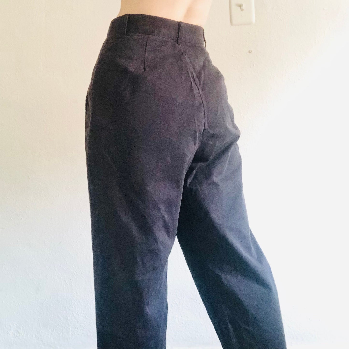 80'S VINTAGE DARK PURPLE PANTS // WAIST SIZE 28