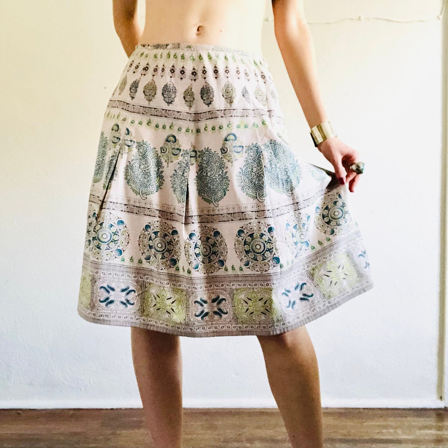 Y2K VINTAGE PAISLEY SKIRT // SIZE SMALL