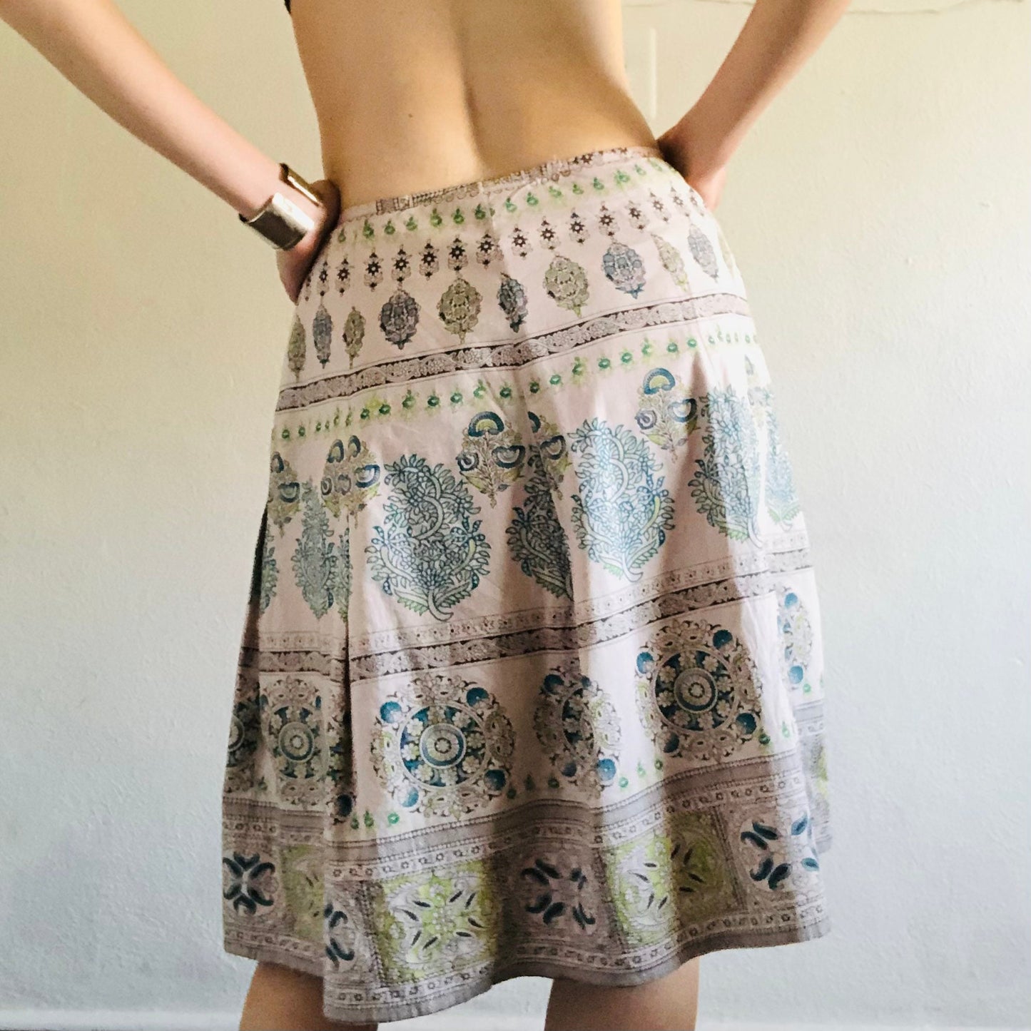 Y2K VINTAGE PAISLEY SKIRT // SIZE SMALL