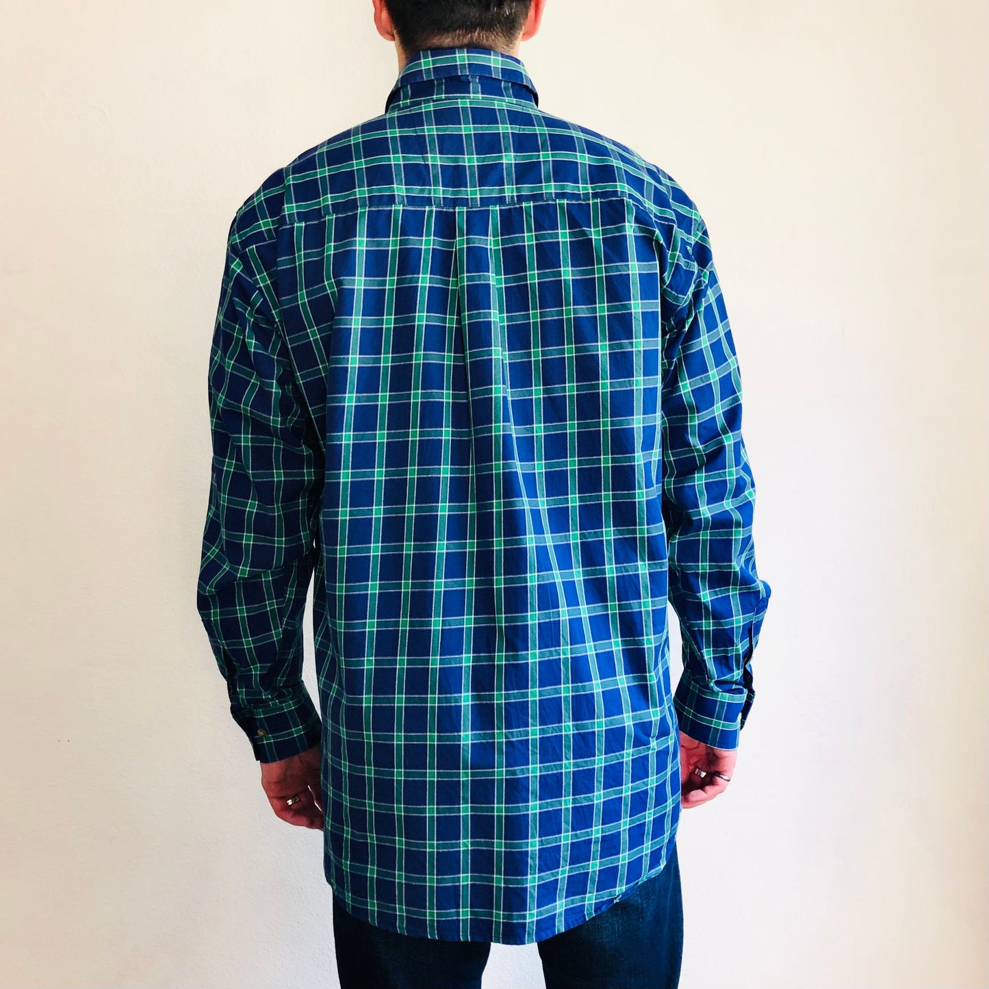 90'S VINTAGE WRANGLER PLAID SHIRT // SIZE LARGE