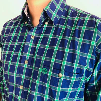 90'S VINTAGE WRANGLER PLAID SHIRT // SIZE LARGE