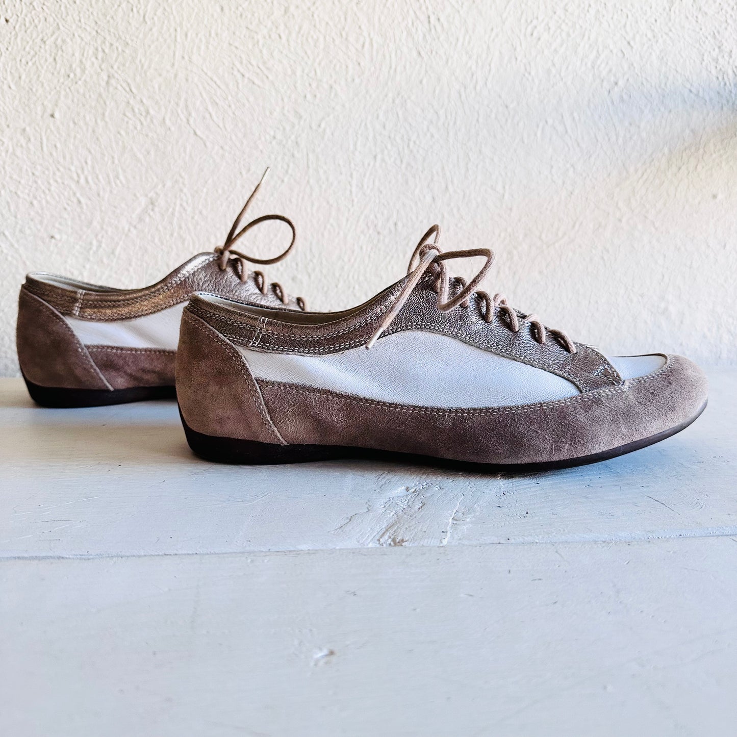 ATTILIO GIUSTI LEOMBRUNI LEATHER SADDLE SHOES  // SIZE 8