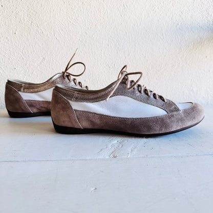 ATTILIO GIUSTI LEOMBRUNI LEATHER SADDLE SHOES  // SIZE 8
