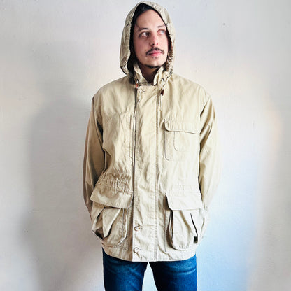 80'S VINTAGE BANANA REPUBLIC HUNTING JACKET // SIZE LARGE – SANGRE