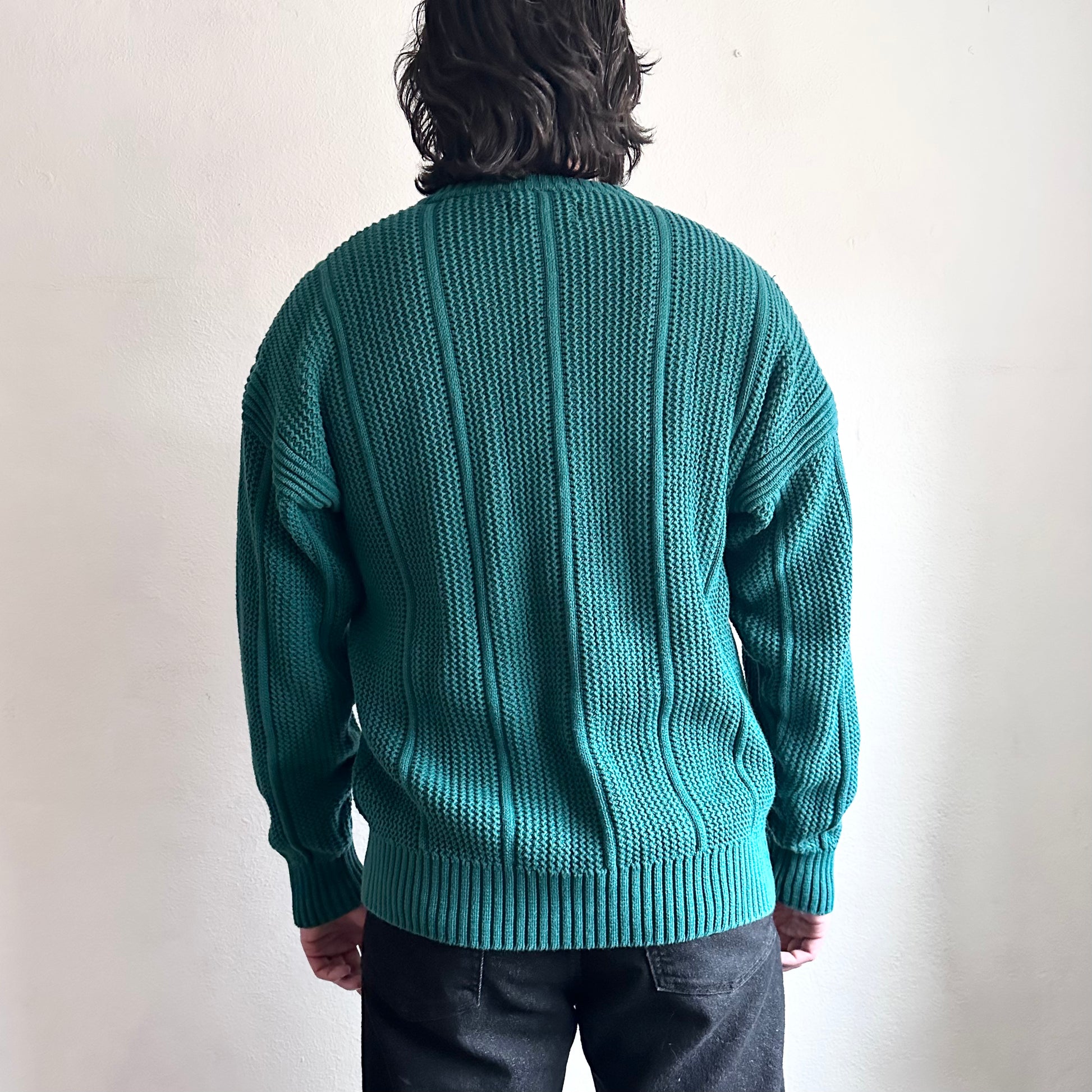 Blue shirt 2025 green sweater