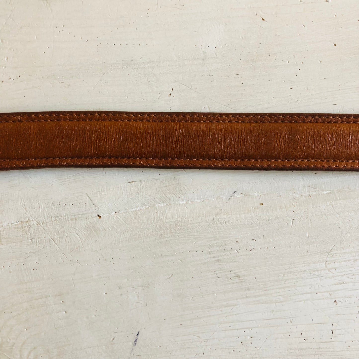 80'S VINTAGE BROWN LEATHER BELT // SIZE SMALL