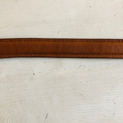 80'S VINTAGE BROWN LEATHER BELT // SIZE SMALL