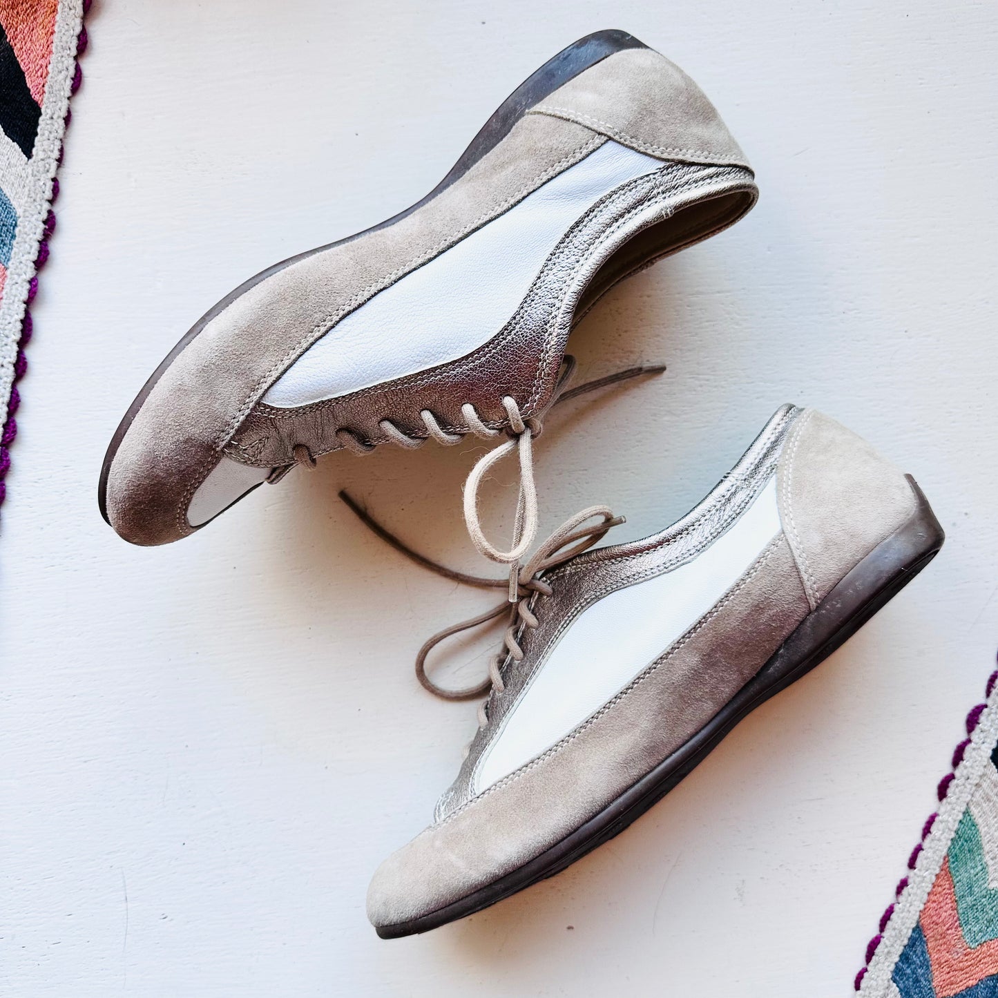 ATTILIO GIUSTI LEOMBRUNI LEATHER SADDLE SHOES  // SIZE 8